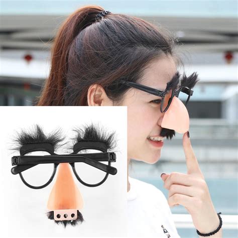 Buy Glasses Mustache Fake Nose Clown Fancy Costume Props Fun Party