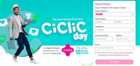 Ciclic Day Ganhe 15 Pontos Livelo Por Real Gasto No Seguro Viagem