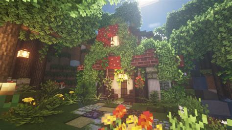 Aesthetic Cottagecore Minecraft House Mushroom Bmp Park