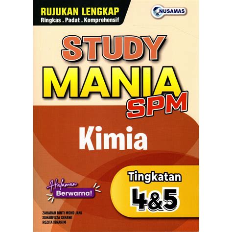 BARU MyB Buku Rujukan Nota Kimia Study Mania SPM Tingkatan 4 5