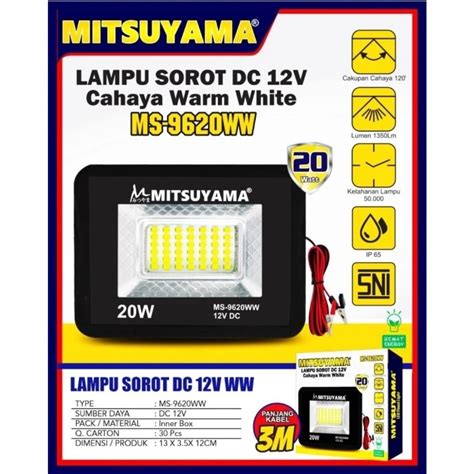 Jual Lampu Sorot Mitsuyama Dc W Lampu Tembak V W Mitsuyama