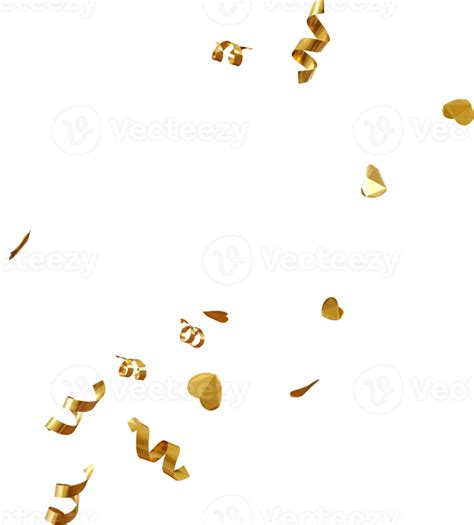 Golden Confetti For Party 46390852 Png