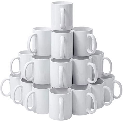 Sublimation Mugs Blank White 11oz 36 Pack Canvas And More