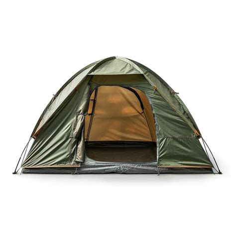 Premium Photo Open Medium Size Tourist Tent For Camping On Travel