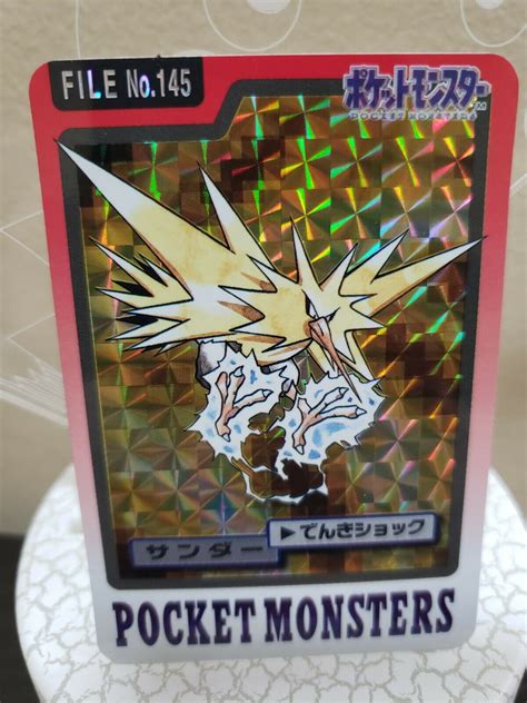 Zapdos Holo File No Pokemon Carddass Bandai Banpresto Japanese