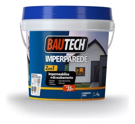 Tinta Impermeabilizante 2em1 Bautech Rende 4kg Mofo Bolor