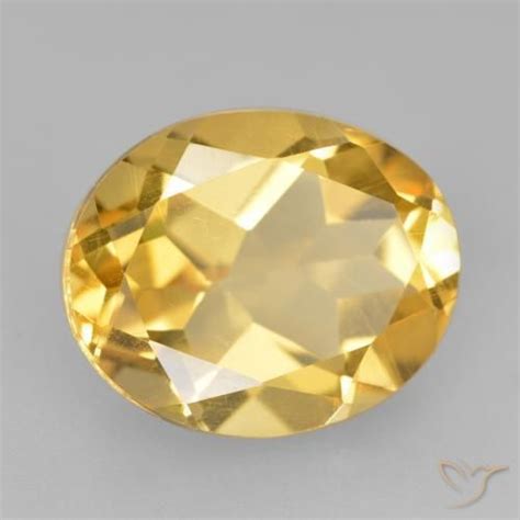 Pierre précieuse citrine jaune de 4 37 carats ovale Citrine en vrac