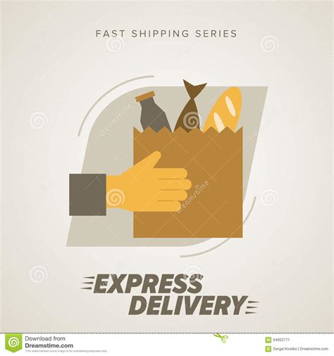 Express Delivery Symbols Vector Illustration Stock Vector