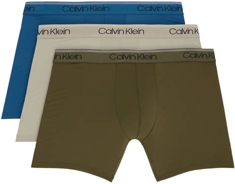 Calvin Klein Underwear Three Pack Multicolor Classic Fit Boxer Briefs