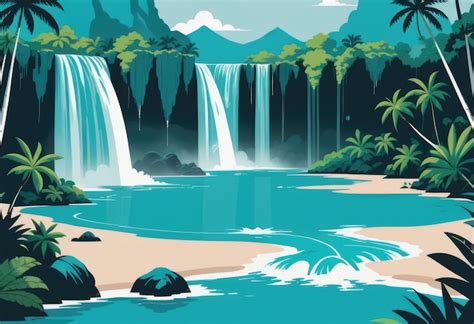 Tropical Paradise Waterfalls