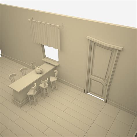 Cartoon Room 3d Model 49 Max Obj Fbx Unknown Free3d