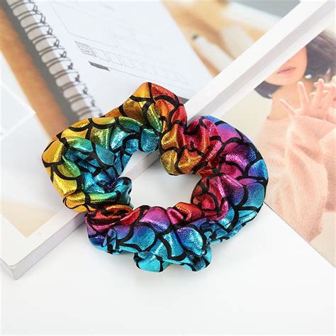 Mermaid Patroon Elastische Haar Scrunchies Voor Me Grandado