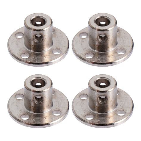 NUOLUX 4 Pcs 5mm Rigid Flange Coupling Motor Guide Shaft Coupler Motor