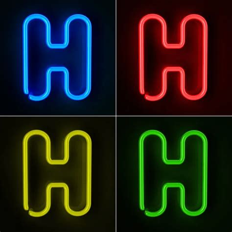 Neon Sign Letter H — Stock Photo © Creisinger 8813532