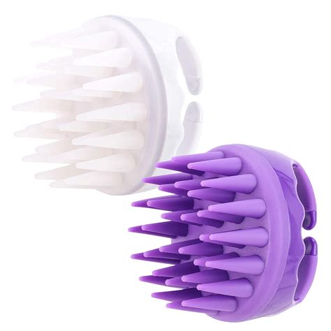 2 Pieces Silicone Scalp Massager Hair Shampoo Brushes Hair Washing Brush Scalp Exfoliator Head