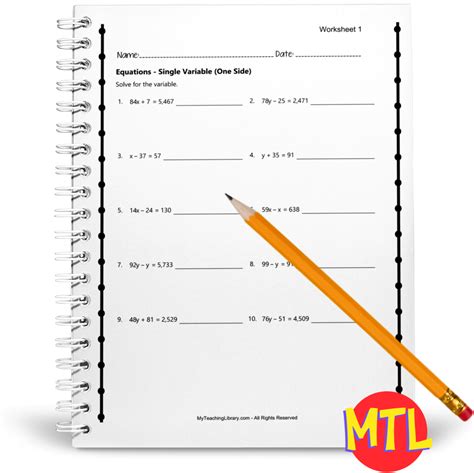 More Solving Multi Step Equations Worksheets Library