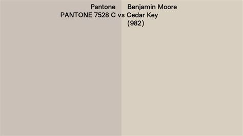 Pantone C Vs Benjamin Moore Cedar Key Side By Side Comparison