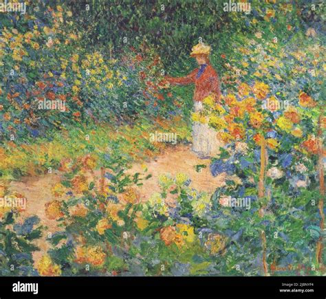 In The Garden 1895 Painting By Claude Monet Stock Photo Alamy