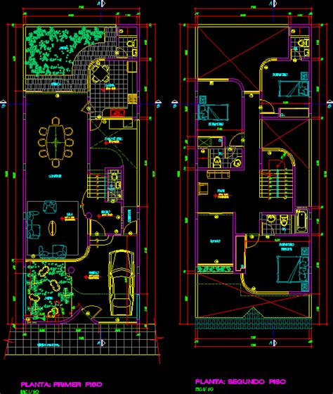 Casa De Dois Andares Em Autocad Biblioteca Cad