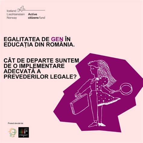 Egalitatea De Gen N Educa Ia Din Rom Nia Legisla Ie Vs Realitate