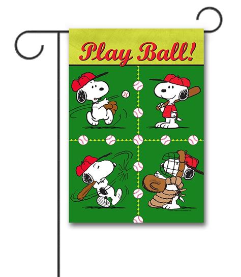 Buy Peanuts Baseball Snoopy Garden Flag Flagology