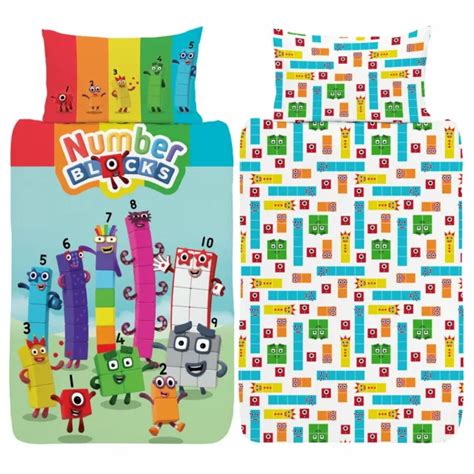 NUMBERBLOCKS JUNIOR PARURE de Lit Set Bébé Garçons Filles Housse