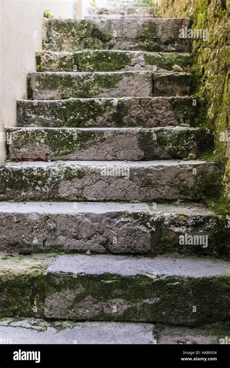 Old stone stairs as background in Spain Stock Photo - Alamy