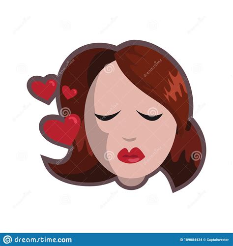 Girl In Love Vector Illustration Decorative Design Stock Vector