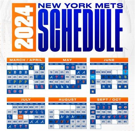 New York Mets Printable Schedule 2024