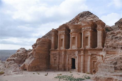 building Petra Jordan during daytime monastery Image - Free Stock Photo