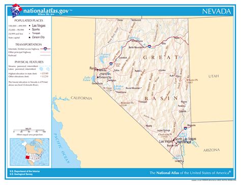 Large detailed map of Nevada state | Nevada state | USA | Maps of the ...