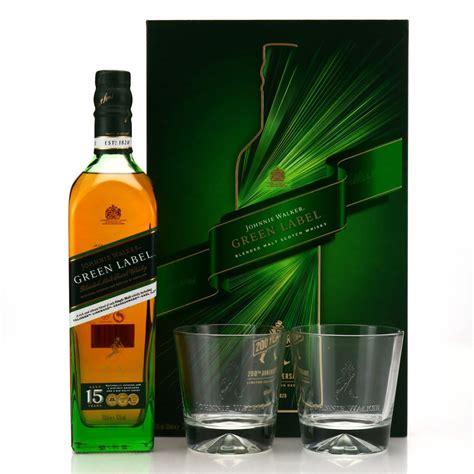 Johnnie Walker Green Label 15 Year Old 200th Anniversary Edition Gift Pack | Whisky Auctioneer