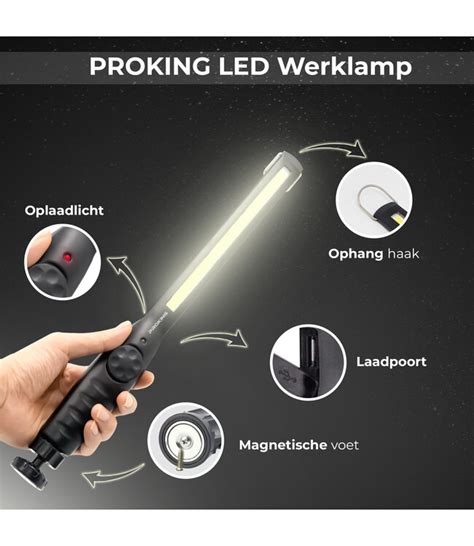 Professionele Cob Led Werk Lamp Looplamp Oplaadbaar Lumen