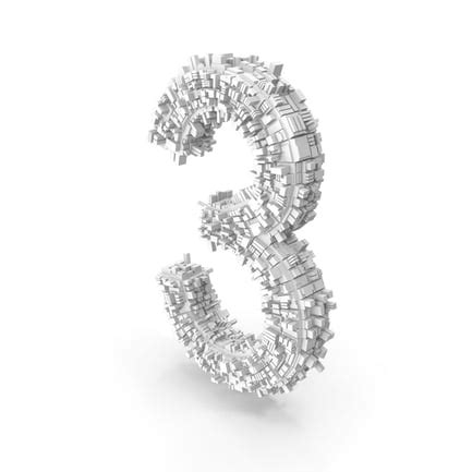 Tech Alphabet Number 3 3D, Incl. number & design - Envato