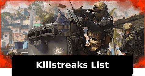 Mw All Killstreaks Scorestreaks List Cod Modern Warfare