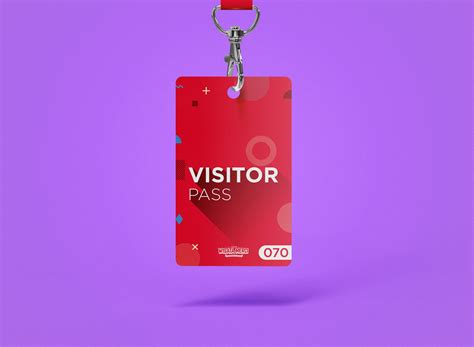 Visitor Pass On Behance Business Cards Layout Id Card Template Basic Watercolor