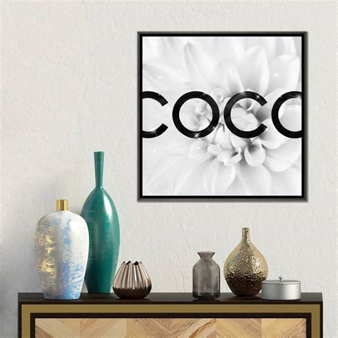 Icanvas Black And White Coco Dahlia Fashion Iii By Pomaikai Barron Framed Bed Bath And Beyond