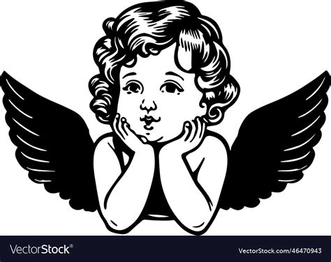 Angel Cupid Svg Royalty Free Vector Image Vectorstock