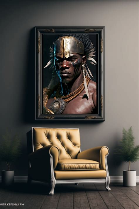 Ogun The Orisha Of Iron Art Print African Art Yoruba Religion Warrior