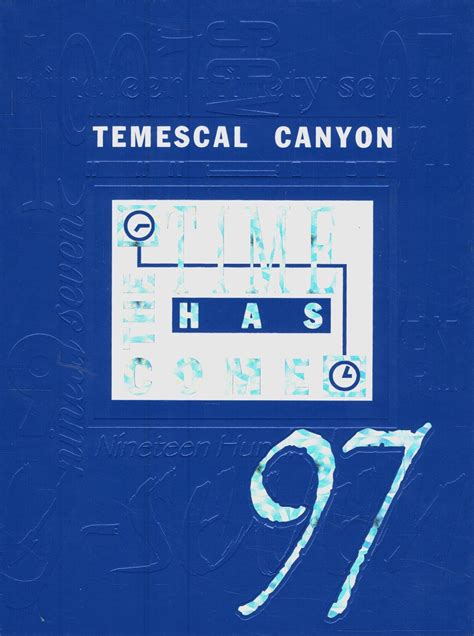 1997 yearbook from Temescal Canyon High School from Lake elsinore, California