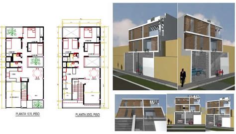 Vivienda Tres Pisos En Vivienda Unifamiliar Proyectos En Planospara