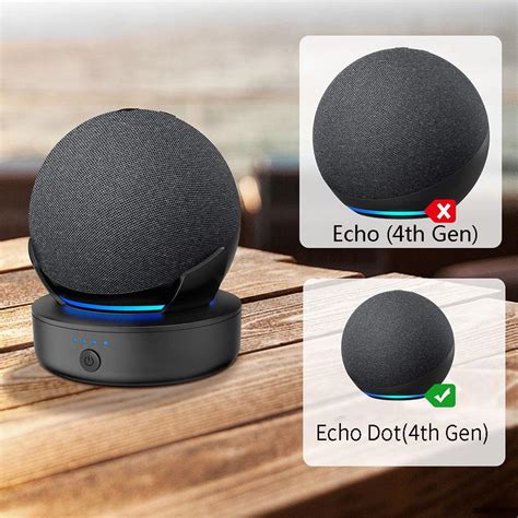 Made For Amazon Alexa Echo Dot 4th Generation Battery Base Portable