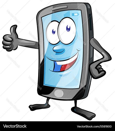 Mobile phone cartoon Royalty Free Vector Image