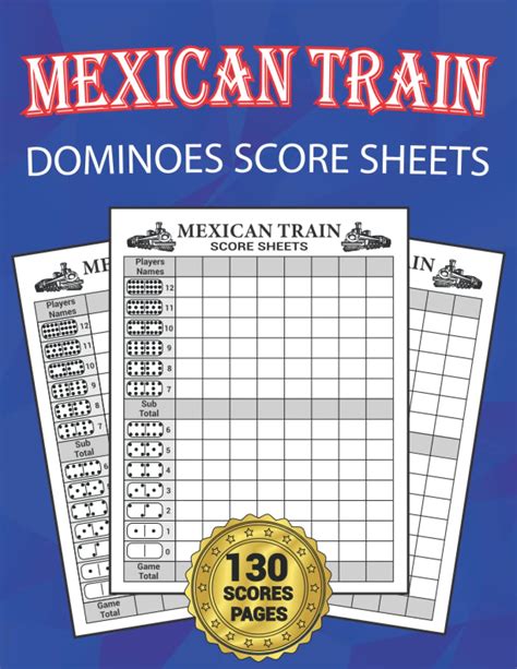 Buy Mexican Train Dominoes Score Sheets Large Score Sheets For