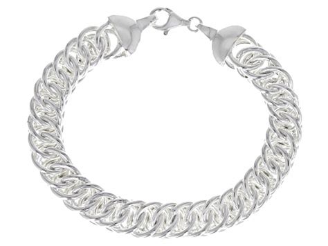 Sterling Silver Mm Double Curb Link Bracelet Dom Jtv