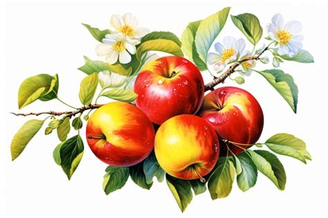 Premium AI Image Fresh Apple Fruits Ai Generative