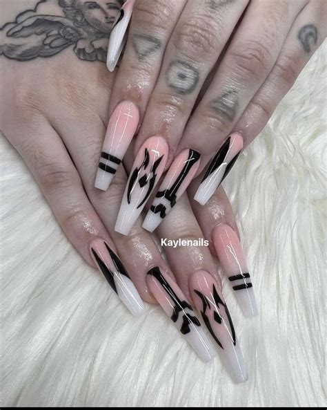 Jujutsu Kaisen Sukuna Nails Acrylic Nails Coffin Short Anime Nails