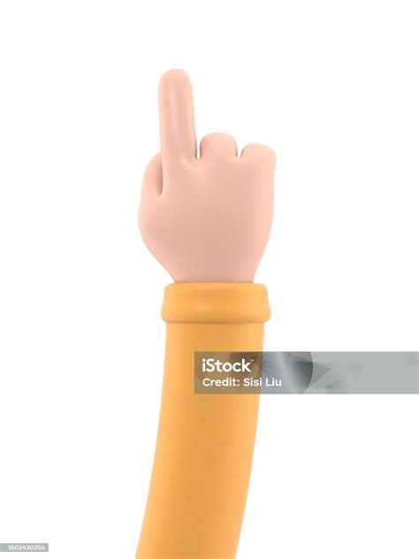 Cartoon Gesture Icon Mockupcartoon Character Hand Pointing Gesture