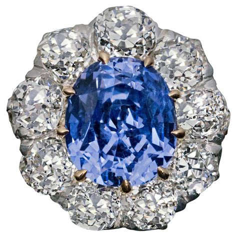 Antique Sapphire And Diamond Engagement Ring C 1910 At 1stdibs