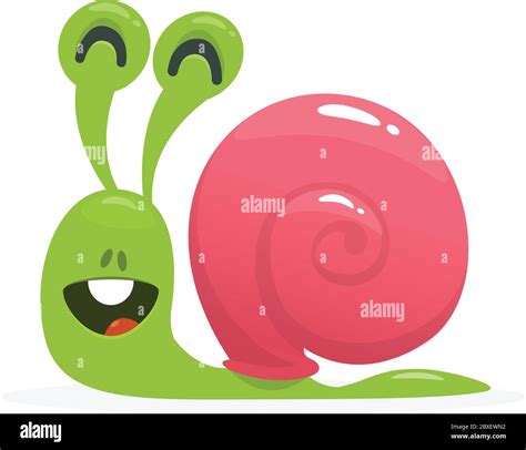 Vector Illustration Of Cute Snail Cartoon Stock Vector Image Art Alamy